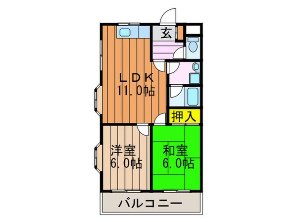 男山オークマンションの物件間取画像